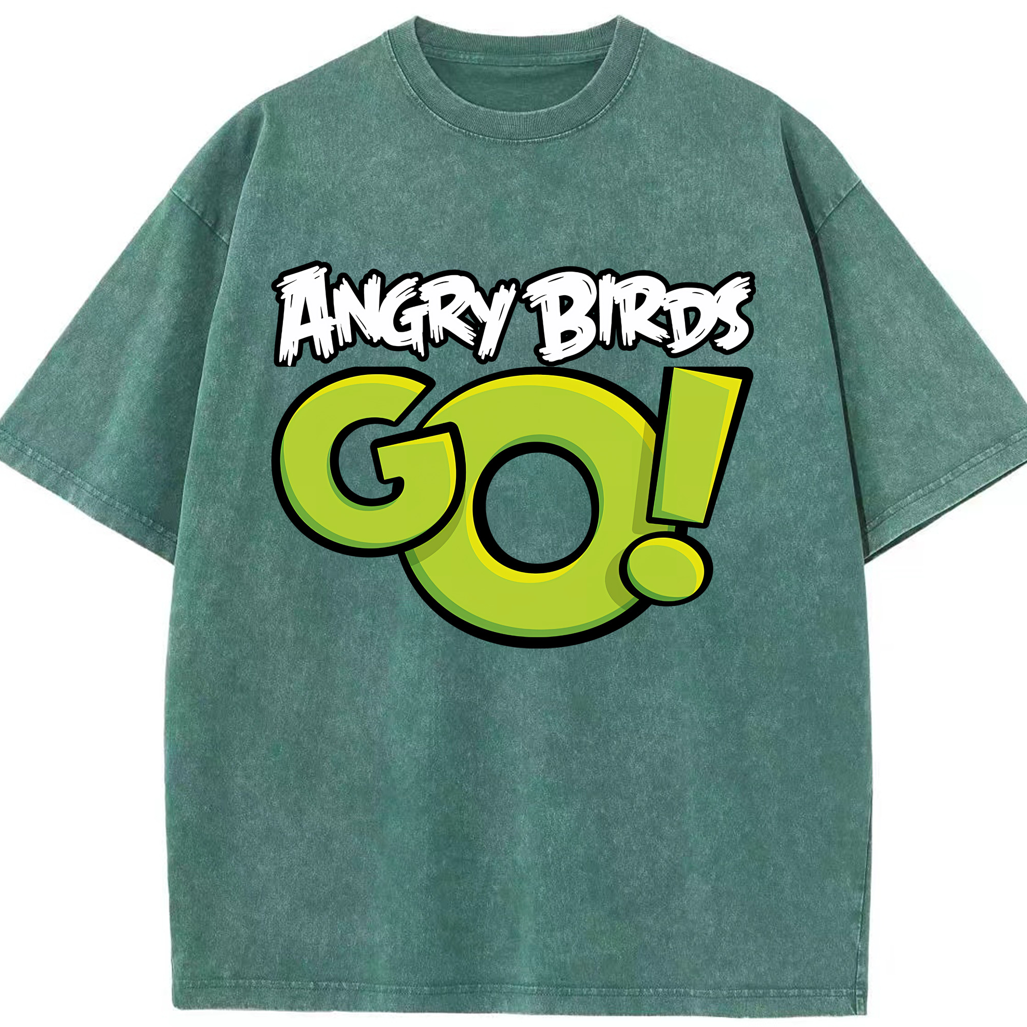（画像用） Angry Birds アングリーバード 綿100% ヴィンテージ風 半袖Tシャツ（フロントプリント）